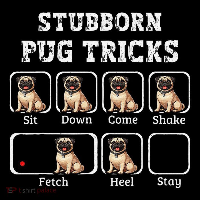 Funny Pug Puggle Dog Pups Stubborn Pug Tricks Mug