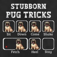 Funny Pug Puggle Dog Pups Stubborn Pug Tricks 12oz Stainless Steel Coffee Mug