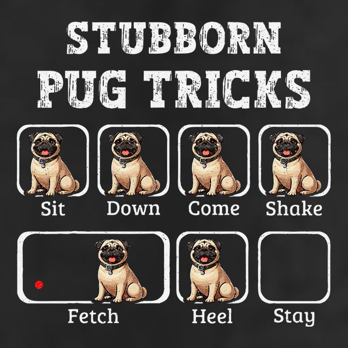 Funny Pug Puggle Dog Pups Stubborn Pug Tricks 12oz Stainless Steel Coffee Mug