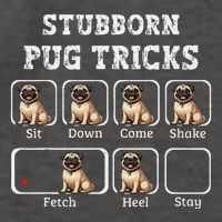 Funny Pug Puggle Dog Pups Stubborn Pug Tricks Vector Backpack