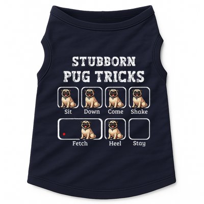 Funny Pug Puggle Dog Pups Stubborn Pug Tricks Doggie Tank