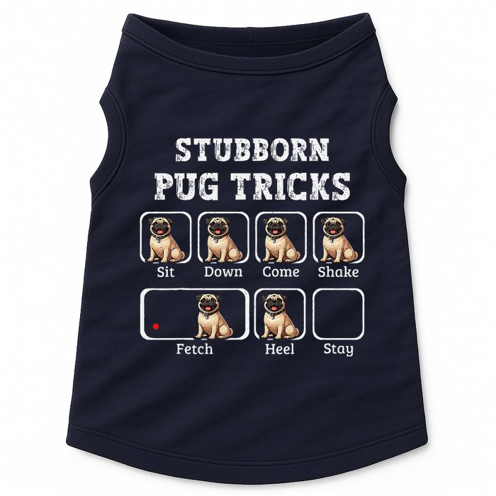Funny Pug Puggle Dog Pups Stubborn Pug Tricks Doggie Tank