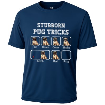 Funny Pug Puggle Dog Pups Stubborn Pug Tricks Performance Shirt