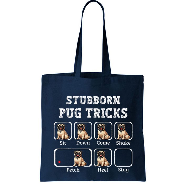 Funny Pug Puggle Dog Pups Stubborn Pug Tricks Bag