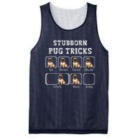 Funny Pug Puggle Dog Pups Stubborn Pug Tricks Mesh Reversible Basketball Jersey Tank