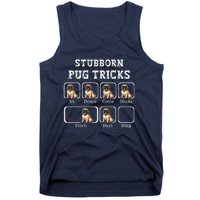 Funny Pug Puggle Dog Pups Stubborn Pug Tricks Tank Top