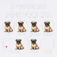 Funny Pug Puggle Dog Pups Stubborn Pug Tricks Garment-Dyed Sweatshirt