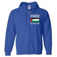 Free Palestine Palestine Flag Free Gaza Arabic Liberators Gift Full Zip Hoodie