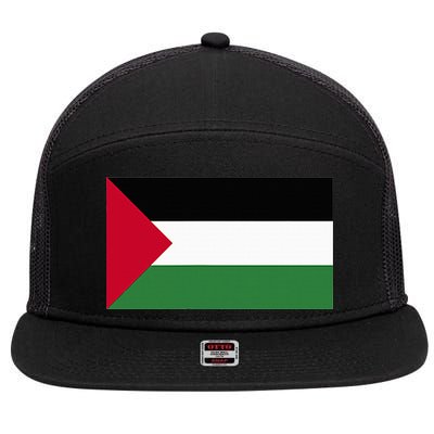 Free Palestine Palestine Flag 7 Panel Mesh Trucker Snapback Hat