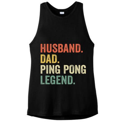 Funny Ping Pong Husband Dad Table Tennis Legend Vintage Ladies PosiCharge Tri-Blend Wicking Tank
