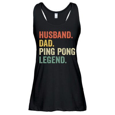 Funny Ping Pong Husband Dad Table Tennis Legend Vintage Ladies Essential Flowy Tank