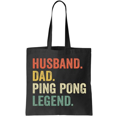 Funny Ping Pong Husband Dad Table Tennis Legend Vintage Bag
