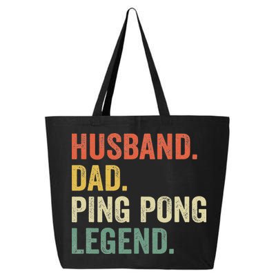 Funny Ping Pong Husband Dad Table Tennis Legend Vintage 25L Jumbo Tote