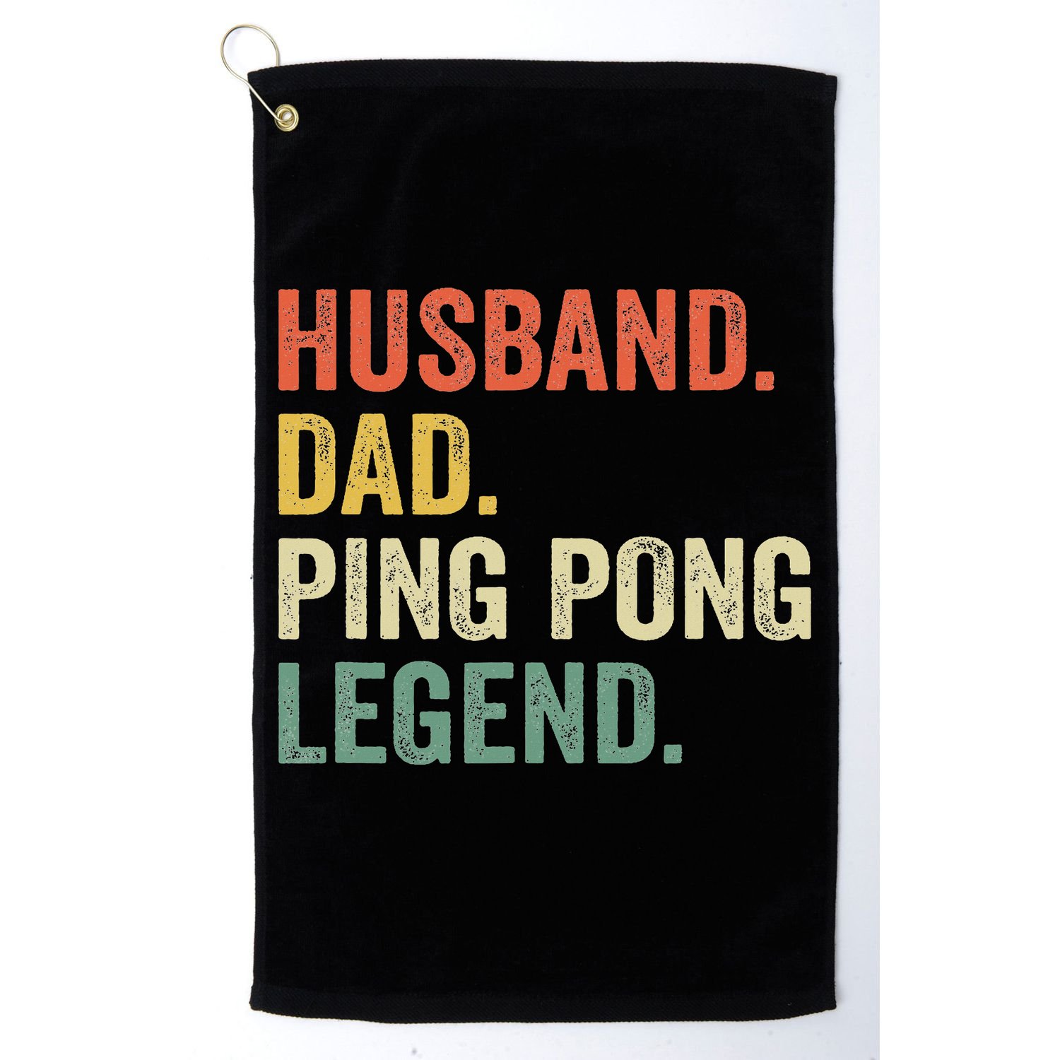 Funny Ping Pong Husband Dad Table Tennis Legend Vintage Golf Towel