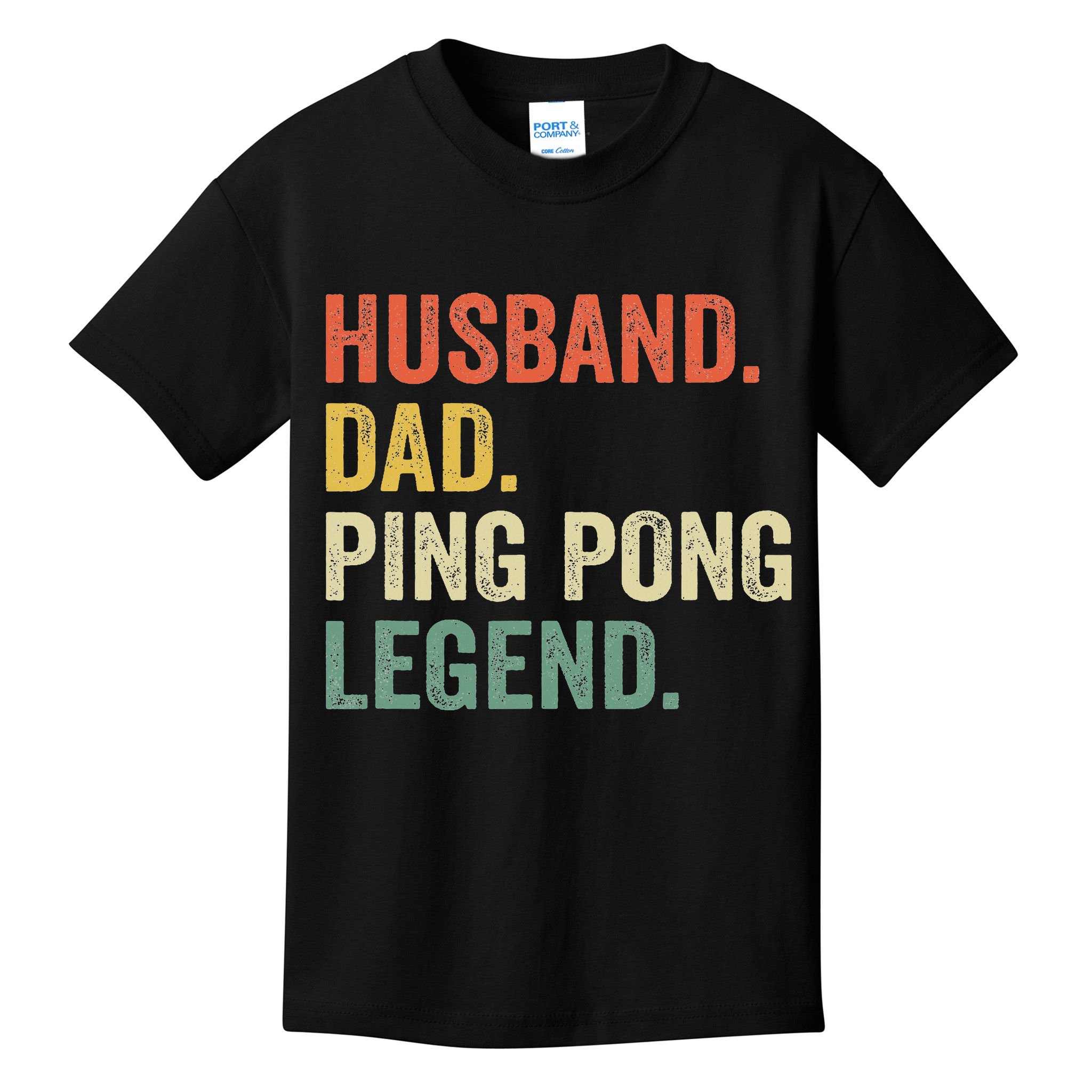 Funny Ping Pong Husband Dad Table Tennis Legend Vintage Kids T-Shirt