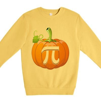 Funny Pumpkin Pie Math Teacher Halloween Thankgiving Pi Day Cute Gift Premium Crewneck Sweatshirt