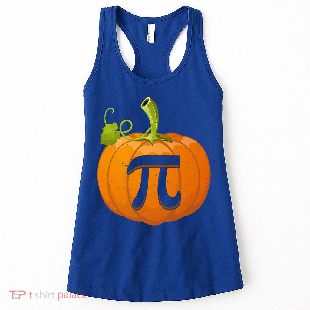 Funny Pumpkin Pie Math Teacher Halloween Thankgiving Pi Day Cute Gift Womens Tank Top