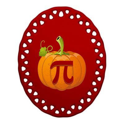 Funny Pumpkin Pie Math Teacher Halloween Thankgiving Pi Day Cute Gift Ceramic Oval Ornament