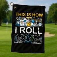 Funny Physicist Physics Sweatshirt Golf Towel