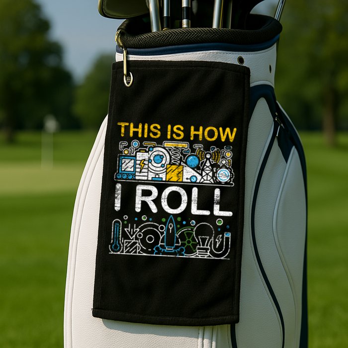 Funny Physicist Physics Sweatshirt Golf Towel