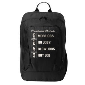 Funny Presidential Portraits Trump More Jobs City Backpack