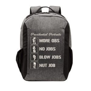 Funny Presidential Portraits Trump More Jobs Vector Backpack