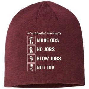 Funny Presidential Portraits Trump More Jobs Sustainable Beanie