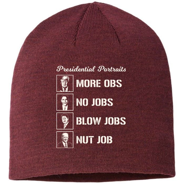 Funny Presidential Portraits Trump More Jobs Sustainable Beanie