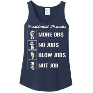 Funny Presidential Portraits Trump More Jobs Ladies Essential Tank