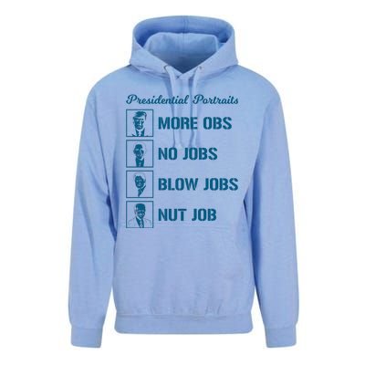 Funny Presidential Portraits Trump More Jobs Unisex Surf Hoodie