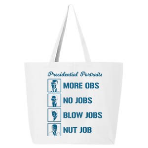 Funny Presidential Portraits Trump More Jobs 25L Jumbo Tote