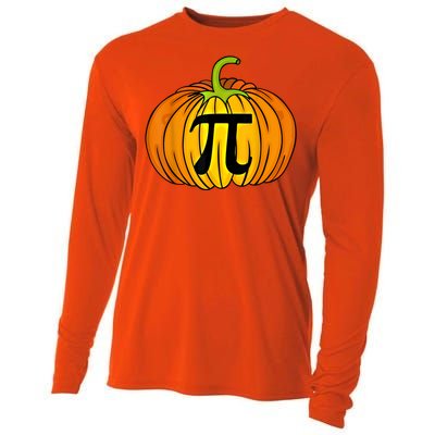 Funny Pumpkin Pie Math Teacher Halloween Thanksgiving Pi Day Gift Cooling Performance Long Sleeve Crew