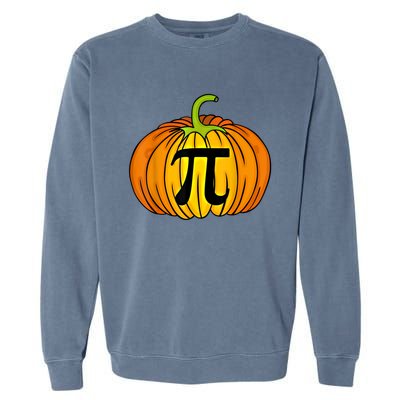 Funny Pumpkin Pie Math Teacher Halloween Thanksgiving Pi Day Gift Garment-Dyed Sweatshirt