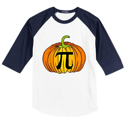 Funny Pumpkin Pie Math Teacher Halloween Thanksgiving Pi Day Gift Baseball Sleeve Shirt