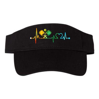 Funny Pickleball Paddle Heartbeat Vintage Colors Visor