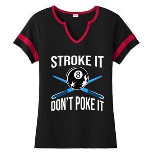 Funny Pool Player Billard 8ball Gift Ladies Halftime Notch Neck Tee