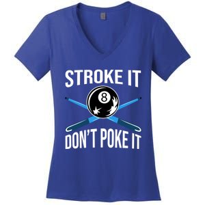 Funny Pool Player Billard 8ball Gift Women's V-Neck T-Shirt