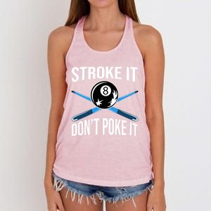 Funny Pool Player Billard 8ball Gift Women's Knotted Racerback Tank