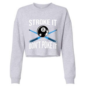 Funny Pool Player Billard 8ball Gift Cropped Pullover Crew