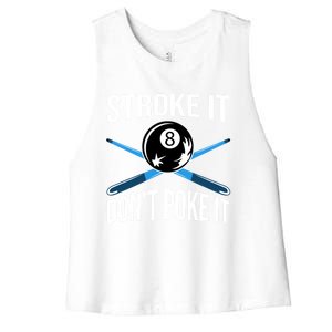 Funny Pool Player Billard 8ball Gift Women's Racerback Cropped Tank