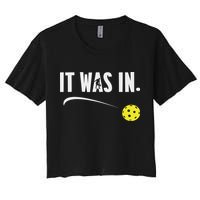 Funny Pickleball Player It Was In Paddleball Lover Crop Top