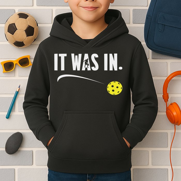 Funny Pickleball Player It Was In Paddleball Lover Kids Hoodie