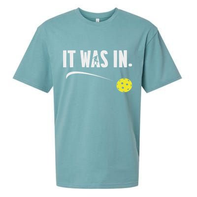 Funny Pickleball Player It Was In Paddleball Lover Sueded Cloud Jersey T-Shirt
