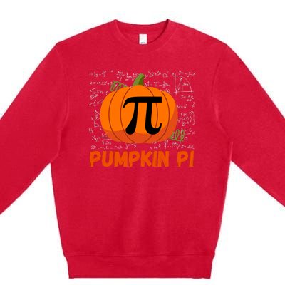 Funny Pumpkin Pie Math, Pumpkin Pi Funny Halloween Costume Premium Crewneck Sweatshirt