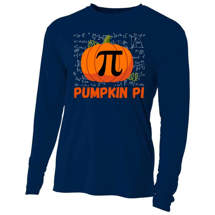 Funny Pumpkin Pie Math, Pumpkin Pi Funny Halloween Costume Cooling Performance Long Sleeve Crew