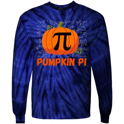 Funny Pumpkin Pie Math, Pumpkin Pi Funny Halloween Costume Tie-Dye Long Sleeve Shirt