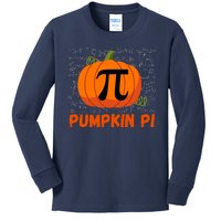 Funny Pumpkin Pie Math, Pumpkin Pi Funny Halloween Costume Kids Long Sleeve Shirt