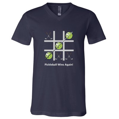 Fun Pickleball, Pickleball Tic Tac Toe Golf, Pickleball For Life V-Neck T-Shirt