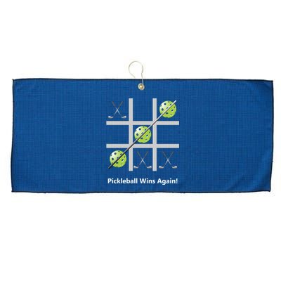 Fun Pickleball, Pickleball Tic Tac Toe Golf, Pickleball For Life Large Microfiber Waffle Golf Towel