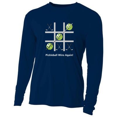 Fun Pickleball, Pickleball Tic Tac Toe Golf, Pickleball For Life Cooling Performance Long Sleeve Crew